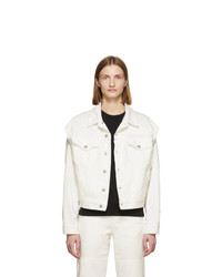 Женская белая джинсовая куртка от MM6 MAISON MARGIELA