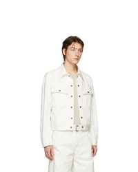 Мужская белая джинсовая куртка от Lemaire