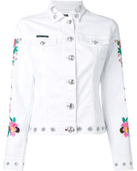 Женская белая джинсовая куртка от Philipp Plein