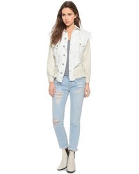 Женская белая джинсовая куртка от R 13