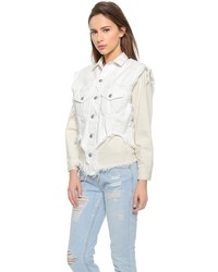 Женская белая джинсовая куртка от R 13