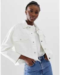 Женская белая джинсовая куртка от Weekday