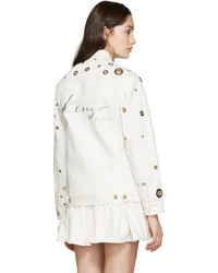 Женская белая джинсовая куртка от Kenzo