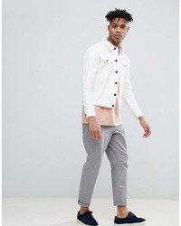 Мужская белая джинсовая куртка от ONLY & SONS