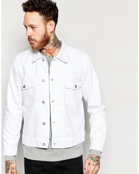 Мужская белая джинсовая куртка от Wood Wood