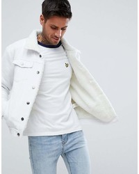 Мужская белая джинсовая куртка
