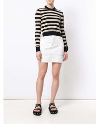 Белая джинсовая мини-юбка от MSGM