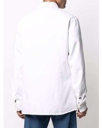 Мужская белая джинсовая рубашка с принтом от Raf Simons
