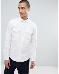 Мужская белая джинсовая рубашка от ASOS DESIGN