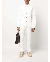 Мужская белая джинсовая рубашка от Jil Sander