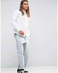 Мужская белая джинсовая рубашка от Dr. Denim