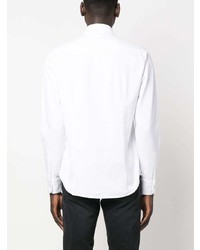 Мужская белая джинсовая рубашка от Moorer