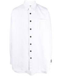 Мужская белая джинсовая рубашка от Raf Simons