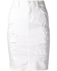 Белая джинсовая юбка-карандаш от Current/Elliott
