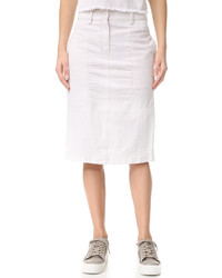 Белая джинсовая юбка-карандаш от DKNY