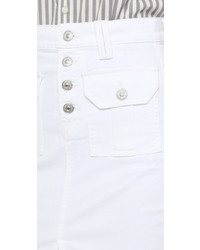 Белая джинсовая юбка-карандаш от 7 For All Mankind
