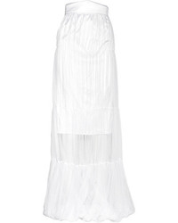 Белая длинная юбка из фатина