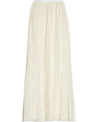 Белая длинная юбка из фатина от Alice + Olivia