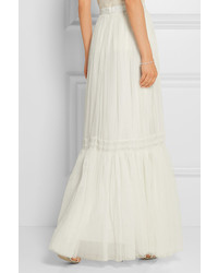 Белая длинная юбка из фатина от Needle & Thread