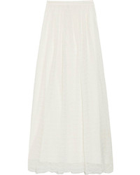 Белая длинная юбка со складками от Alice + Olivia
