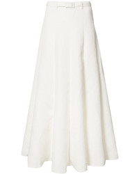 Белая длинная юбка со складками от Co