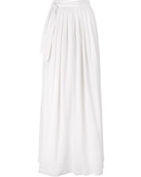 Белая длинная юбка со складками от Forte Forte