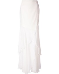 Белая длинная юбка со складками от Haute Hippie