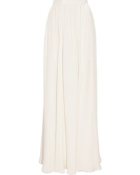 Белая длинная юбка со складками от Jenny Packham