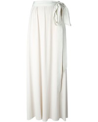 Белая длинная юбка со складками от Lanvin