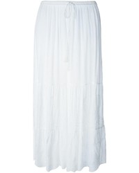 Белая длинная юбка со складками от Melissa Odabash