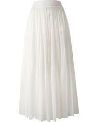 Белая длинная юбка со складками от Mes Demoiselles