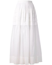 Белая длинная юбка со складками от Michael Kors