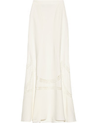 Белая длинная юбка от Alberta Ferretti