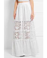 Белая длинная юбка от Miguelina
