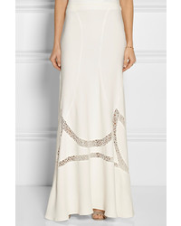 Белая длинная юбка от Alberta Ferretti