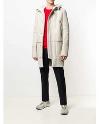 Мужская белая дубленка от Salvatore Santoro