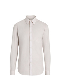 Мужская белая классическая рубашка в вертикальную полоску от Burberry