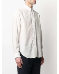 Мужская белая классическая рубашка в вертикальную полоску от Sunflower