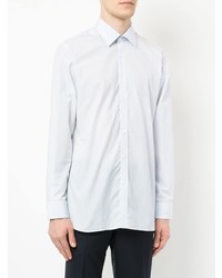 Мужская белая классическая рубашка в вертикальную полоску от Gieves & Hawkes