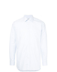 Мужская белая классическая рубашка в вертикальную полоску от Gieves & Hawkes
