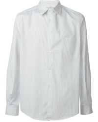 Мужская белая классическая рубашка в вертикальную полоску от Golden Goose Deluxe Brand
