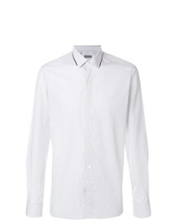 Мужская белая классическая рубашка в вертикальную полоску от Lanvin