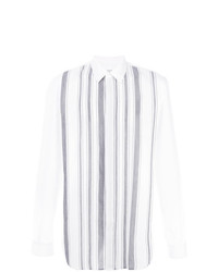 Мужская белая классическая рубашка в вертикальную полоску от Maison Margiela