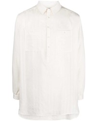 Мужская белая классическая рубашка в вертикальную полоску от Saint Laurent