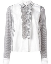 Женская белая классическая рубашка в вертикальную полоску от Sonia Rykiel