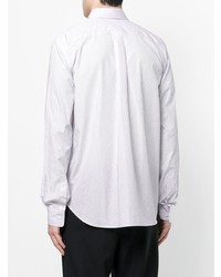 Мужская белая классическая рубашка в вертикальную полоску от Golden Goose Deluxe Brand