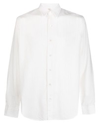 Мужская белая классическая рубашка в вертикальную полоску от Sunflower