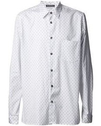Мужская белая классическая рубашка в горошек от Ann Demeulemeester