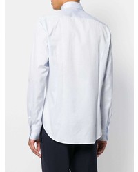 Мужская белая классическая рубашка в горошек от Dell'oglio