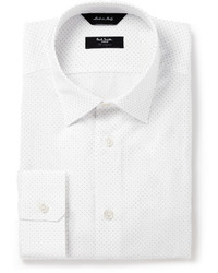 Мужская белая классическая рубашка в горошек от Paul Smith